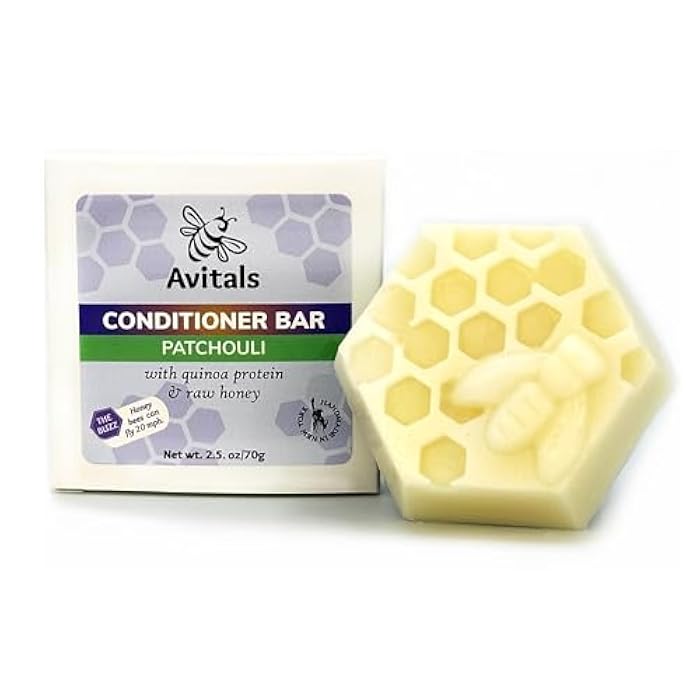 Avitals Patchouli Conditioner Bar – Quinoa Protein & Honey – Handmade in FLX - Image 1