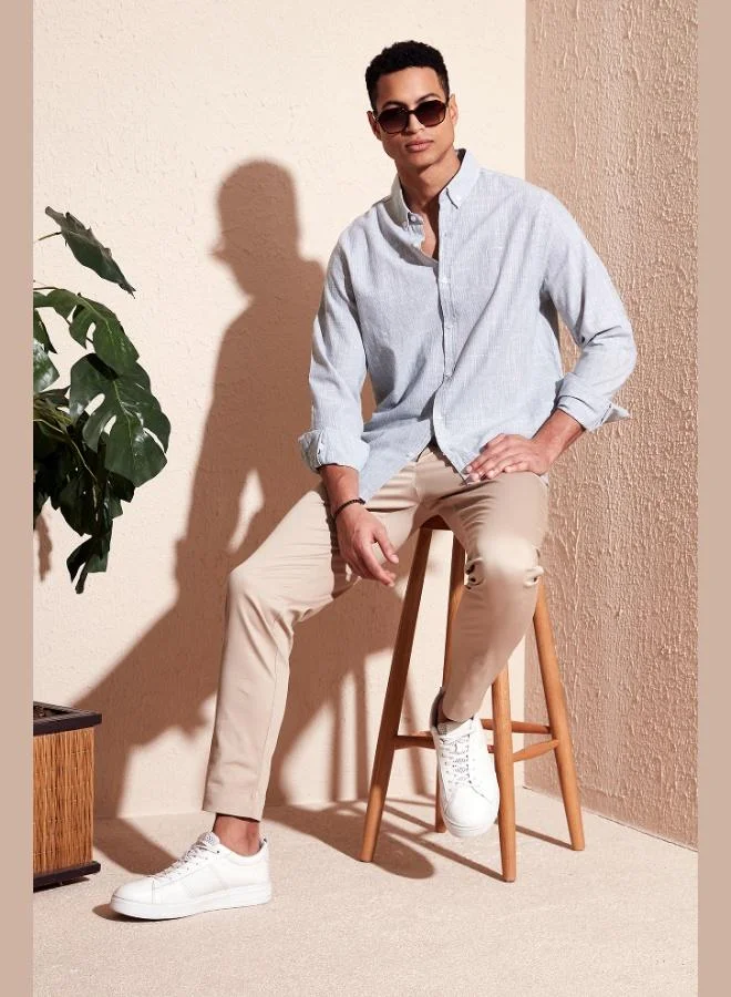 Buratti  Buratti Cotton Regular Fit Button-Down Collar Shirt Men's SHIRT CF24S116488 for Men | Best Price UAE