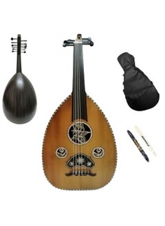 Al-Karz Music Super Deluxe Abaza Azouz Oud includes a padded bag and two pyramid picks. 