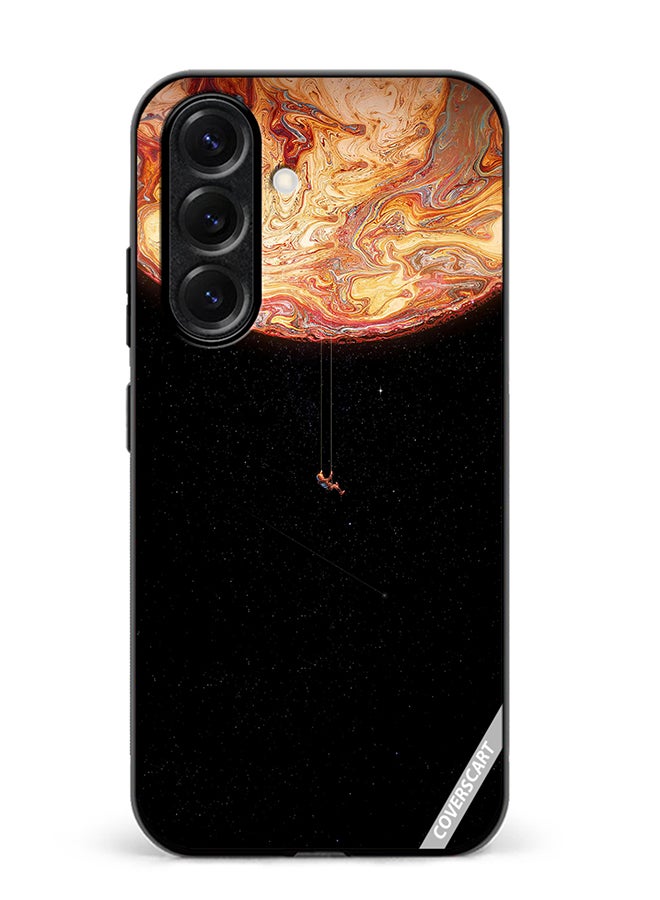 VR CREATIVE Protective Case Cover For Samsung Galaxy S25 Plus Black Galaxy Design Multicolour