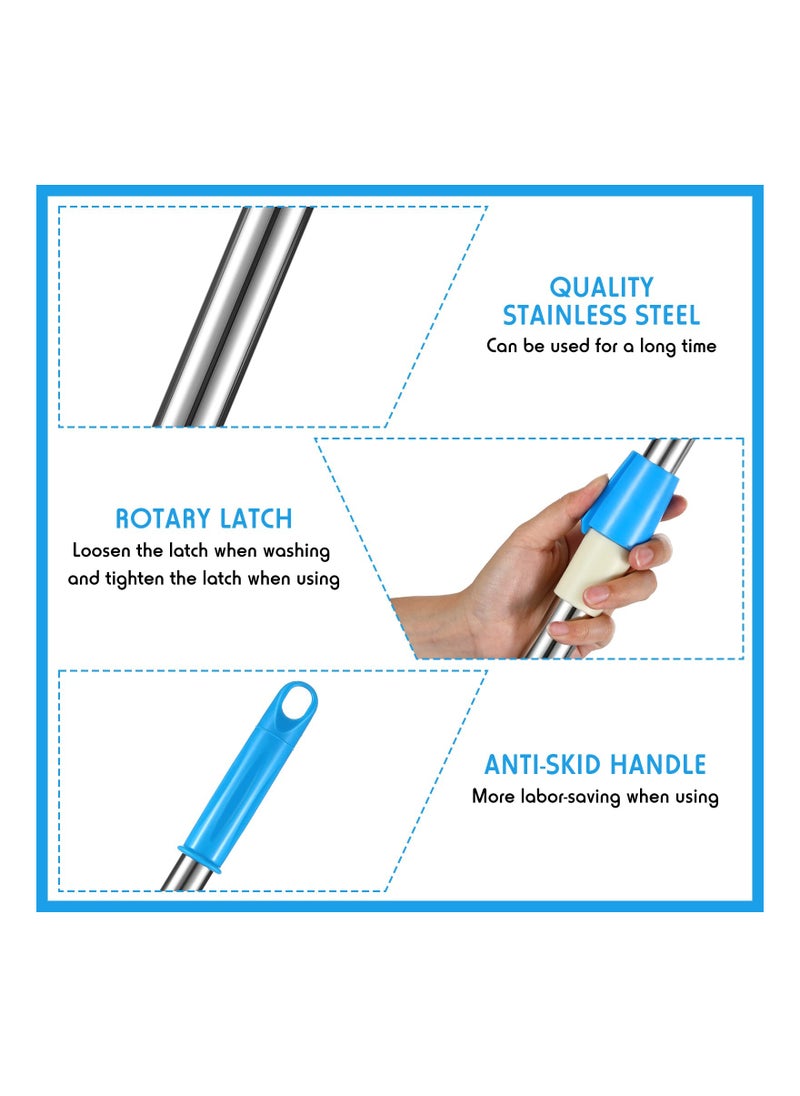 Excefore - Mop Replacement Handle,  360 Degree Mop Handle Replacement  Rotating Stick, Household Cleaning Accessories for Floor Cleaning(Blue) - Image 1
