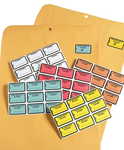 Tabbies Legal Exhibit Labels, Label: 1-5/8"W x 1" H, Sheet: 5-1/4"W x 3-1/4"H, Red, Deposition Exhibit 252 Labels/Pack (58095) - Image 3