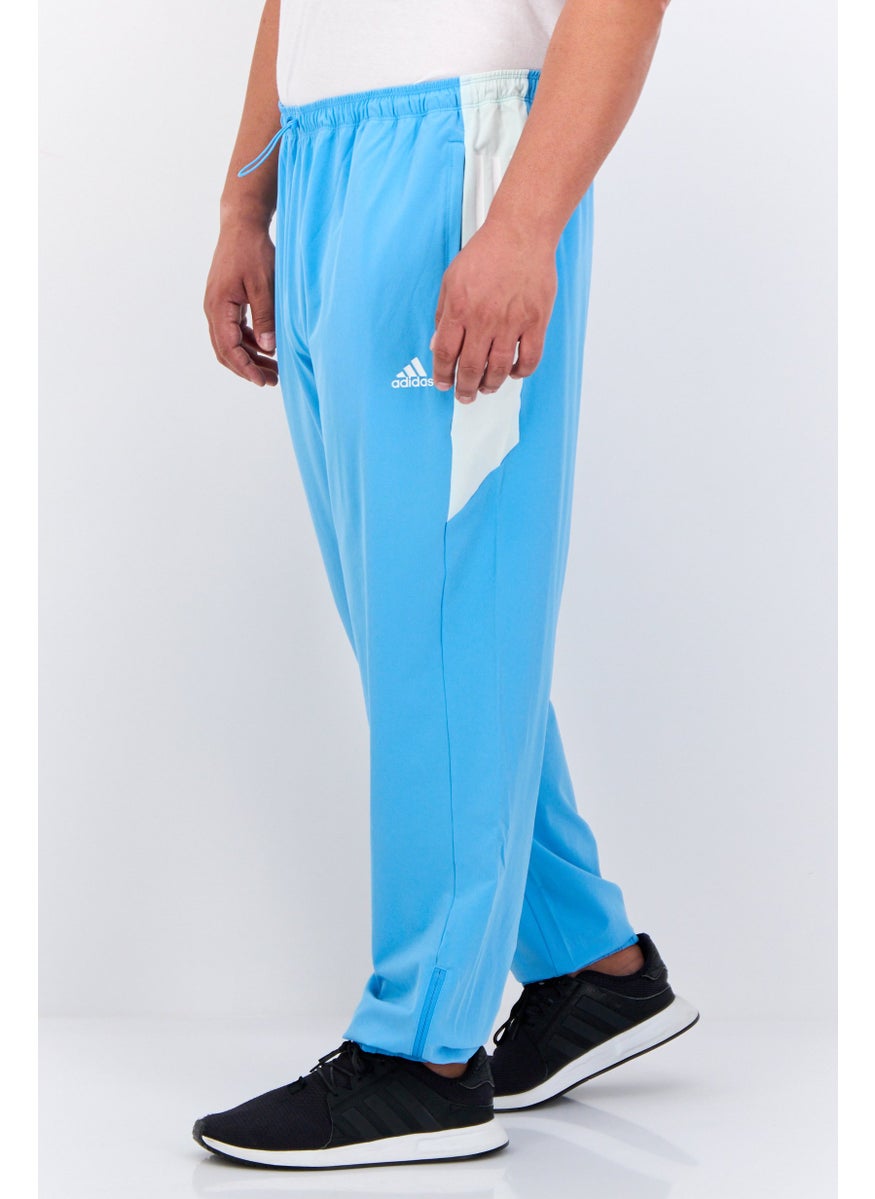 Adidas - Men Sportswear Fit Drawstring Brand Logo Track Pant, Blue - Image 1
