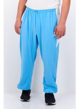 Men Sportswear Fit Drawstring Brand Logo Track Pant, Blue