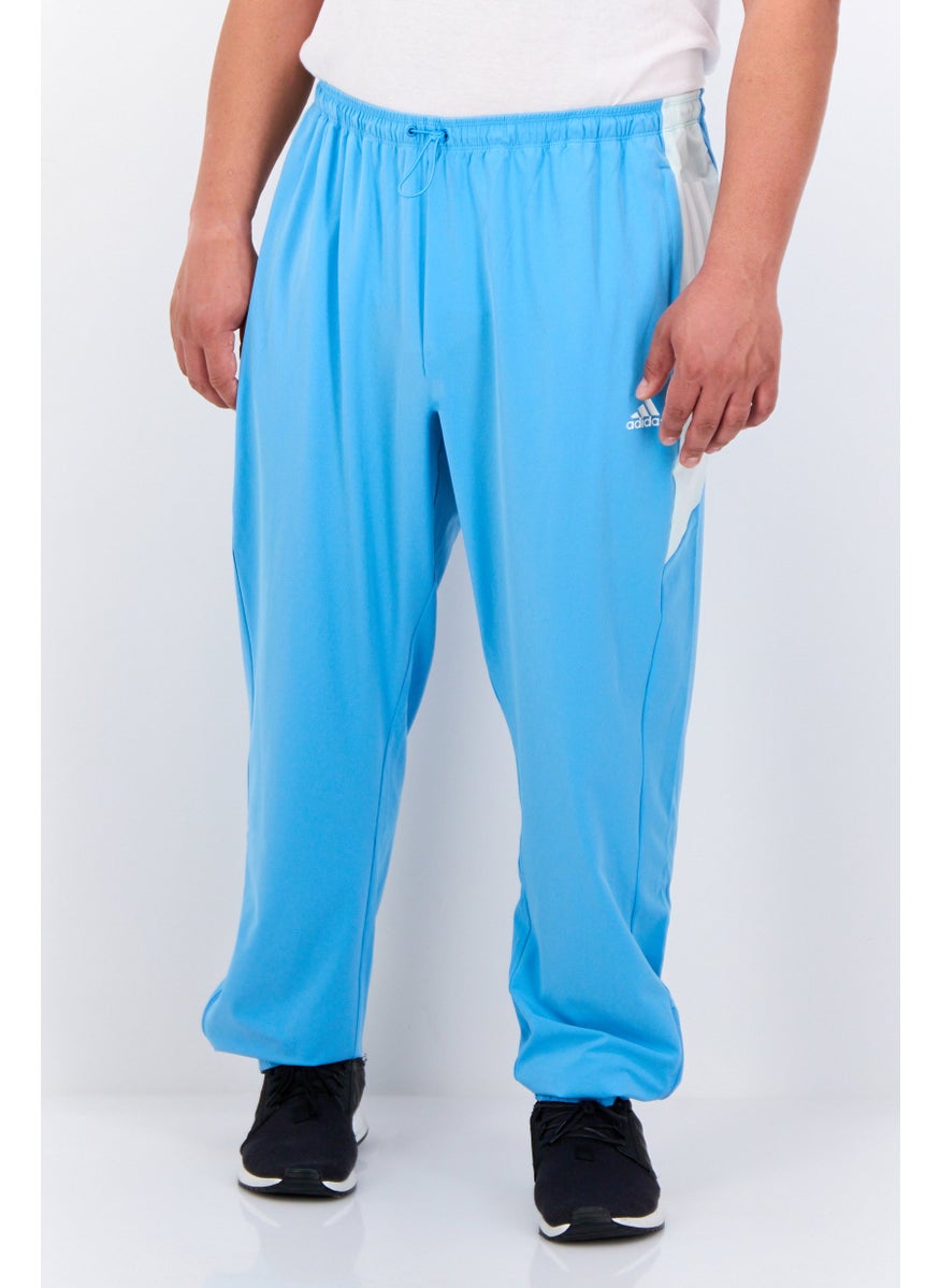 Adidas - Men Sportswear Fit Drawstring Brand Logo Track Pant, Blue - Image 1