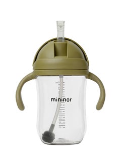 Mininor Straw Bottle Tritan 330ml Moss Green  - Image 2