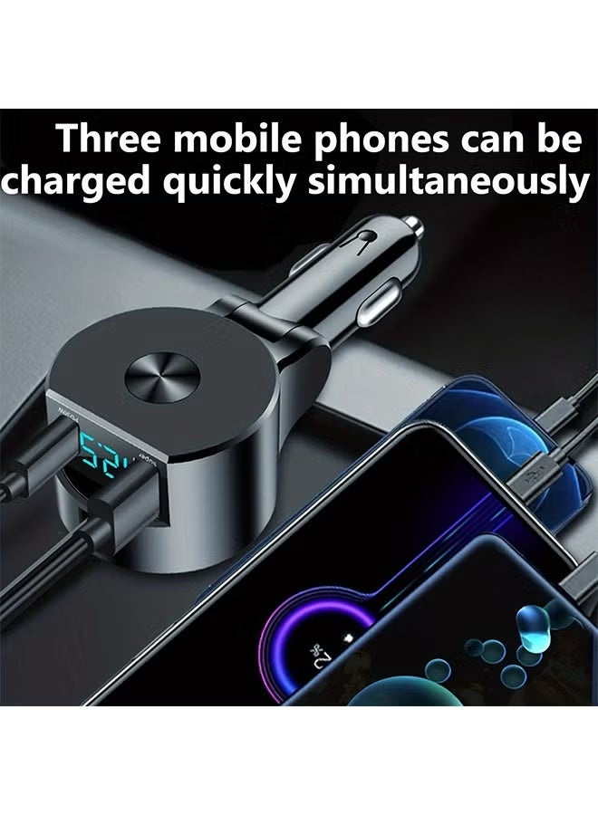 BiuTFon 75W Fast Charging Car Charger QC3.0 PD30W USB C Car Phone Charger With Type C Cable for iphone 15 14 13 Xiaomi Huawei Samsung - Image 4