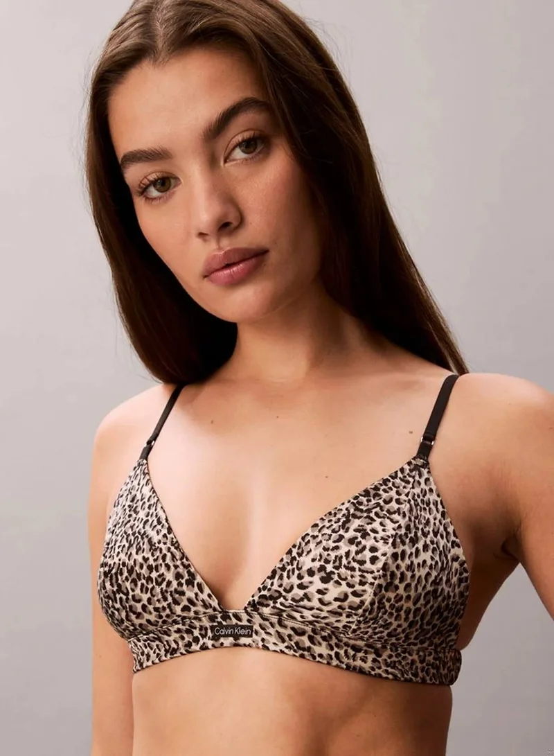 Calvin Klein ANIMAL PRINT TEMPT+TEMP COLOR Satin Triangle Bra for Women | Best Price UAE