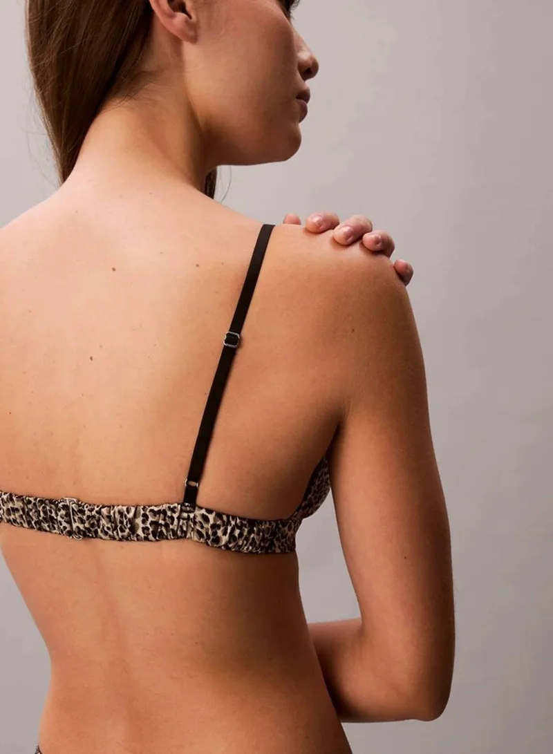 Calvin Klein ANIMAL PRINT TEMPT+TEMP COLOR Satin Triangle Bra for Women | Best Price UAE