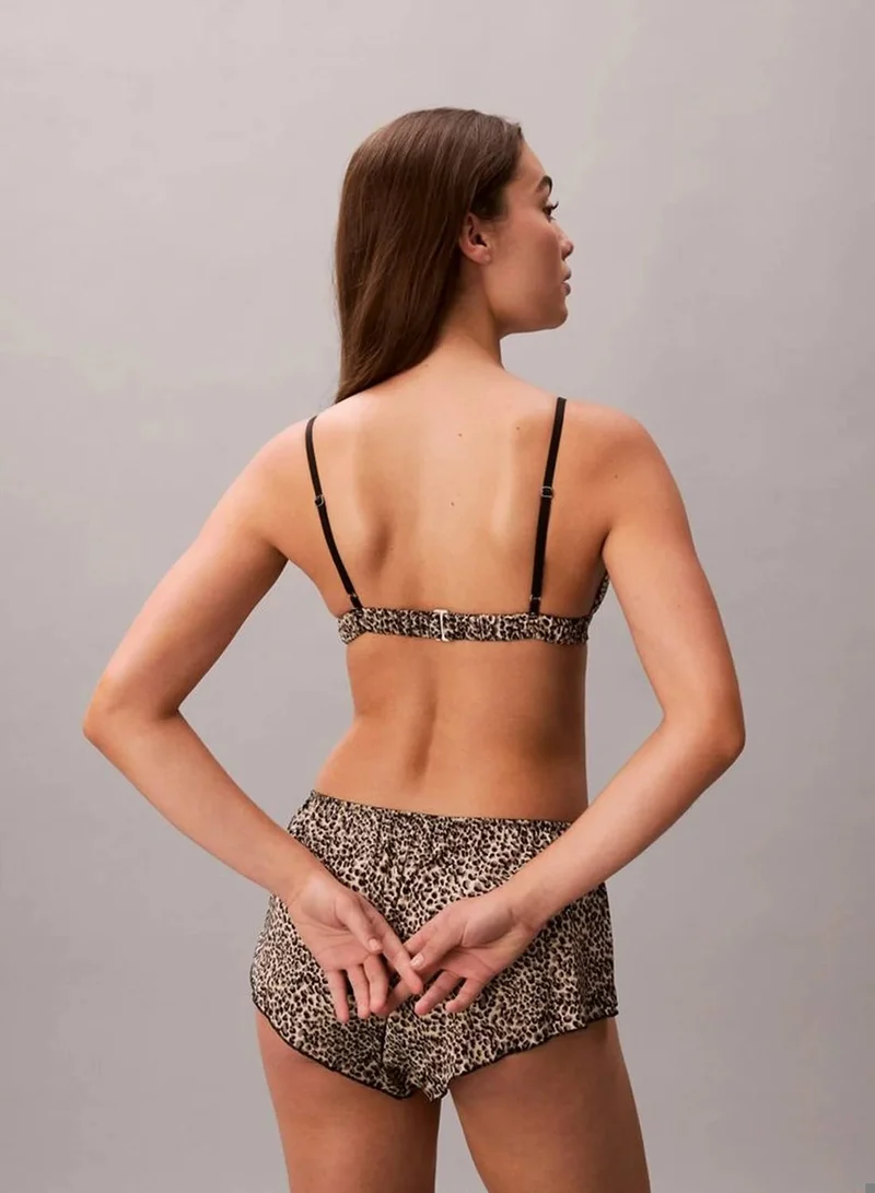 Calvin Klein ANIMAL PRINT TEMPT+TEMP COLOR Satin Triangle Bra for Women | Best Price UAE