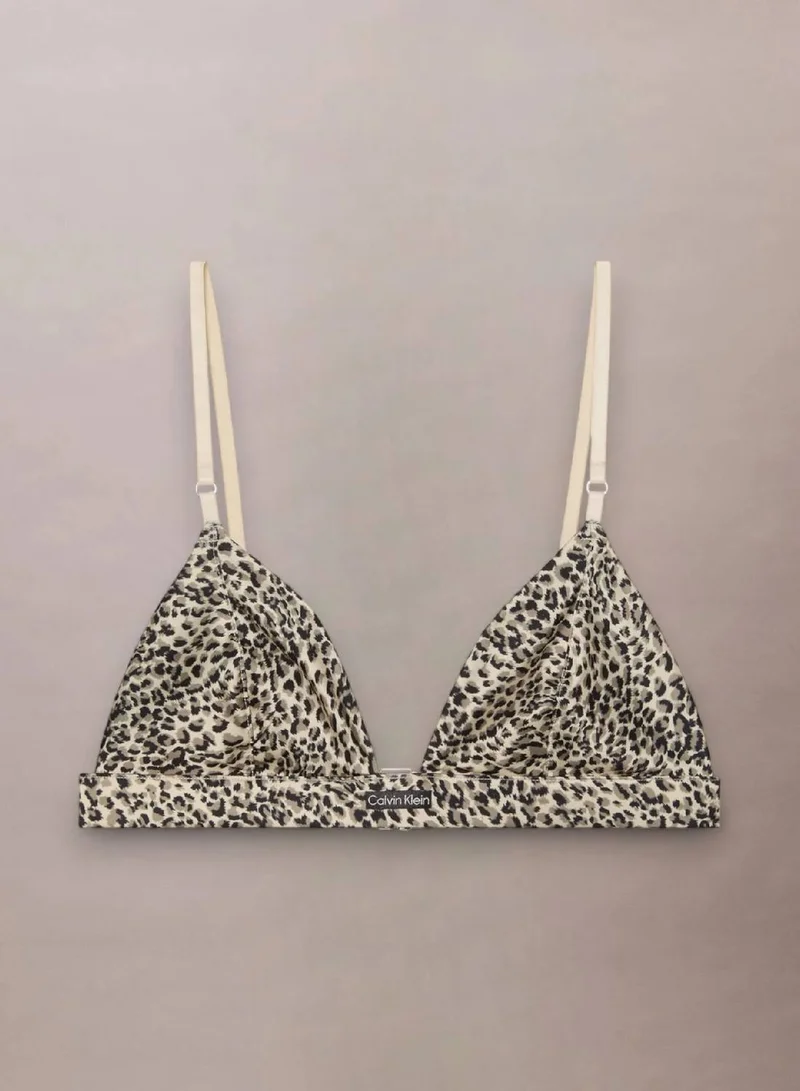 Calvin Klein ANIMAL PRINT TEMPT+TEMP COLOR Satin Triangle Bra for Women | Best Price UAE