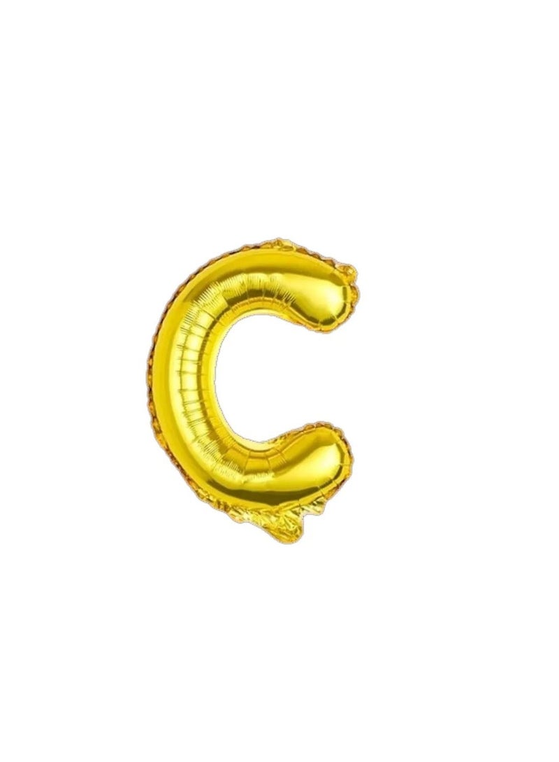 بالون حرف "C" باللون الذهبي لحفلات اعياد الميلاد والتخرج وجميع المناسبات - Image 1