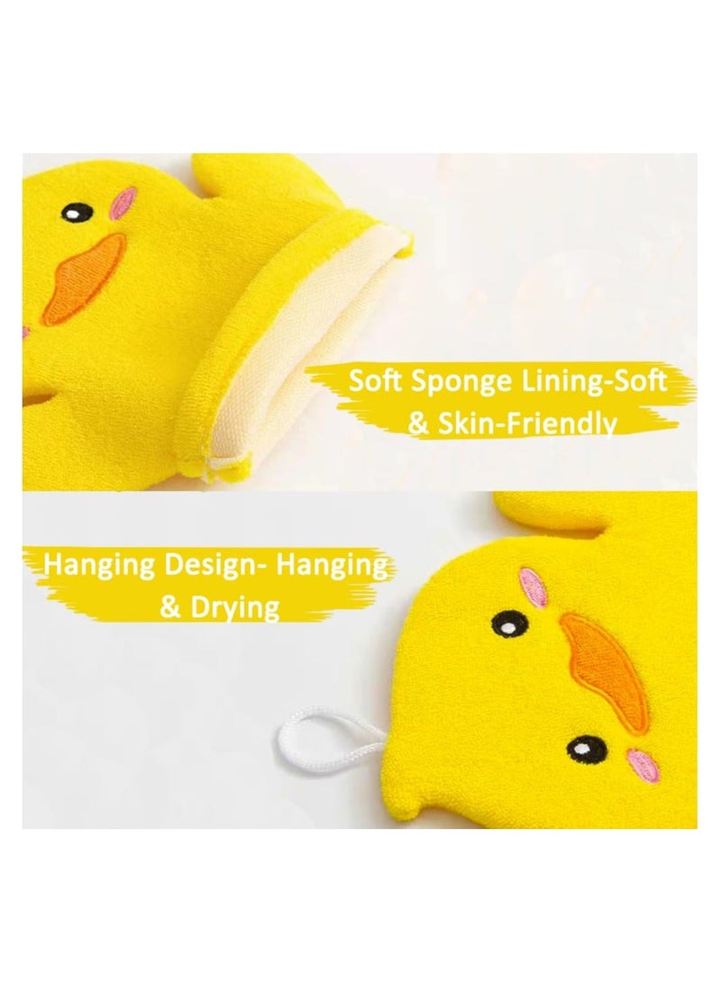 3 Pcs Bubble Glove Baby Bath Mitt Wash Hand Puppet for Kids Toddler Sponge Washcloth Adults Body Scrubber Ducks Frog Bear - Image 5