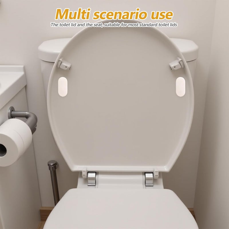 4pcs Toilet Seat Spacers: Noise Dampening Toilet Seat Bumpers - Bathroom Shock Absorber Buffer Pads Spacers for Home Hotel & School Bathrooms (Softer) - Image 4
