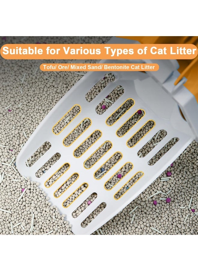 Zarra Traders Cat Litter Scoop with Bag Holder, Integrated Cat Litter Shovel with Waste Can & Refill 75pcs Litter Bags, Portable Detachable Deep Kitty Litter Scooper Cat Litter Sifter Poop Sifting Tool - Image 4