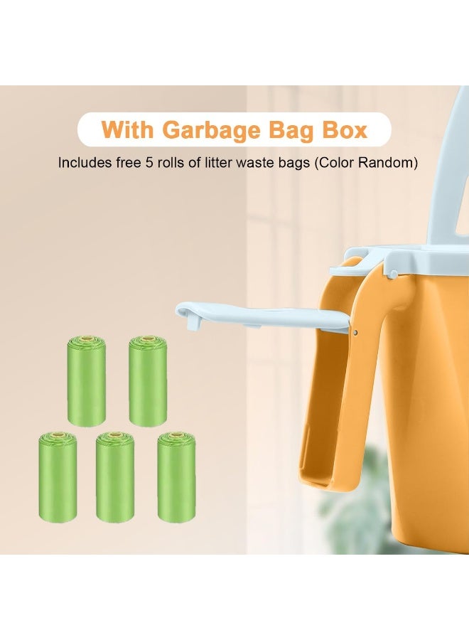 Zarra Traders Cat Litter Scoop with Bag Holder, Integrated Cat Litter Shovel with Waste Can & Refill 75pcs Litter Bags, Portable Detachable Deep Kitty Litter Scooper Cat Litter Sifter Poop Sifting Tool - Image 3