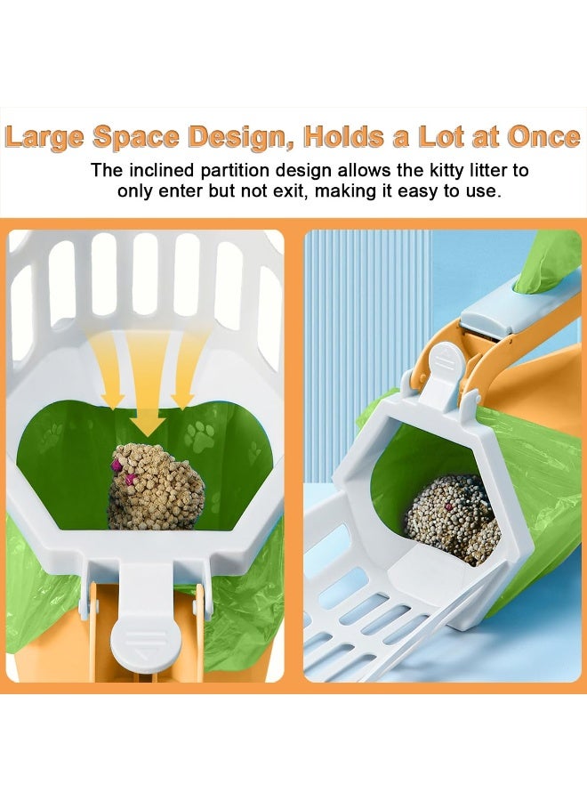 Zarra Traders Cat Litter Scoop with Bag Holder, Integrated Cat Litter Shovel with Waste Can & Refill 75pcs Litter Bags, Portable Detachable Deep Kitty Litter Scooper Cat Litter Sifter Poop Sifting Tool - Image 5
