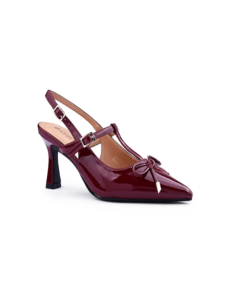 Womens slingback strap heeled shoes