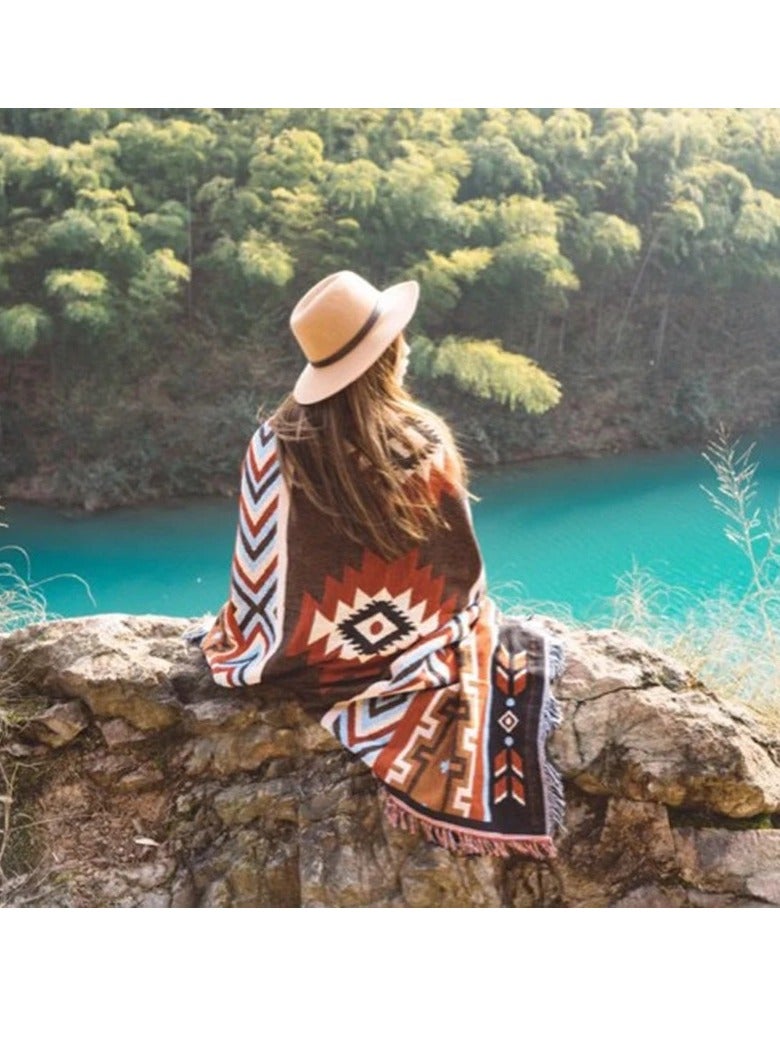 Generic Beach Blanket ,Multi Use Outdoor Camping Mat, Picnic Blanket,Cotton Knitted Sofa Blanket,Camping Beach Rug Living Room Carpet Bedspread deken(130*180cm) - Image 4