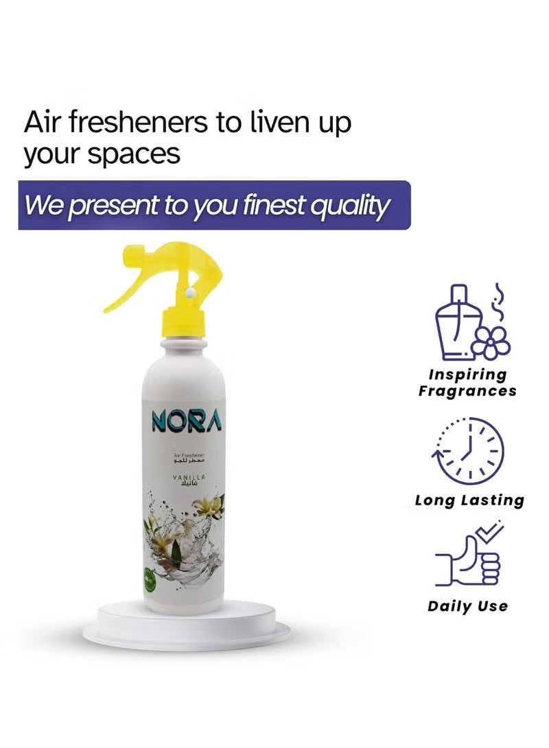 Nora Vanilla Air Freshener 460ml: A long-lasting, refreshing fragrance for home and office - Image 2