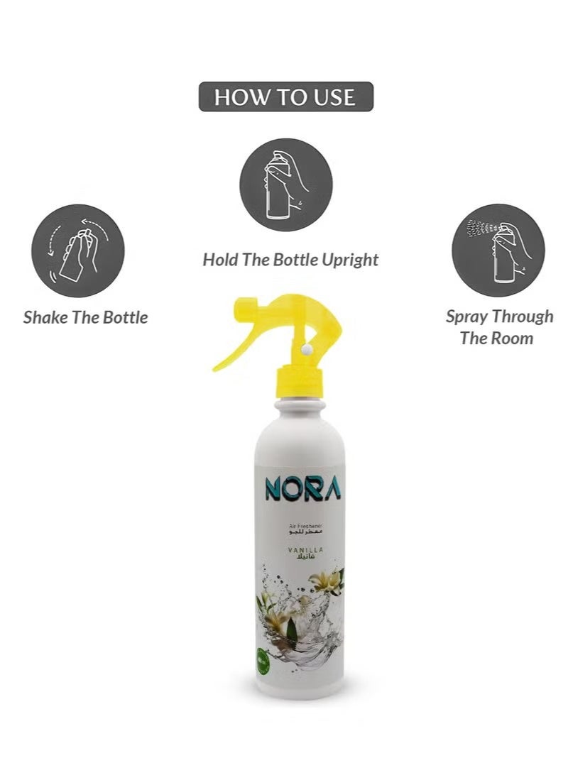 Nora Vanilla Air Freshener 460ml: A long-lasting, refreshing fragrance for home and office - Image 4