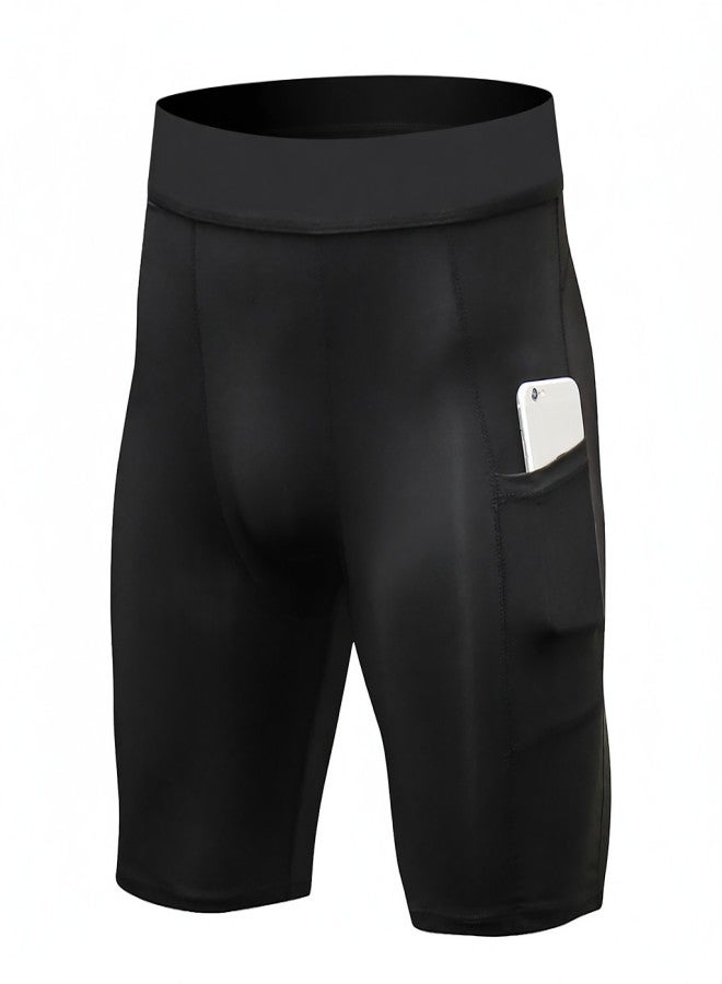YEL PRO 4 Packs Men Compression Shorts Active Workout Underwear with Pocket - Image 4