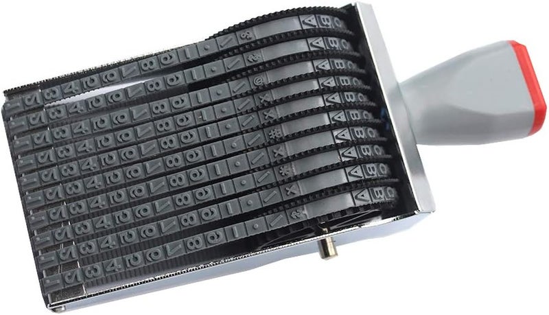 zeng 10 Digit Alphabet Stamp, Rolling Changeable Alphabet Number Stamp - Suitable for Date Stamps, Business Stamps, Rubber Stamp, Printing Size 60 x 4.5 mm, Grey Black - Image 5