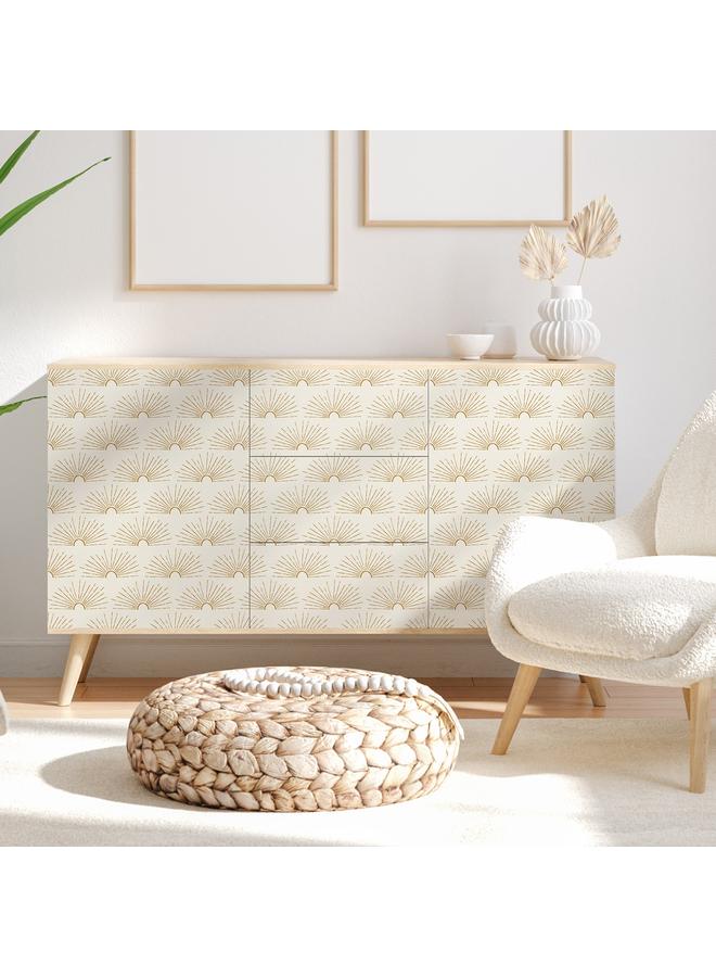 Bluejw Bohemian Sun Geometric Texture Self-adhesive Wallpaper Children's Room Background Wall Wallpaper Bedroom Porch Transformation Mural - Image 4