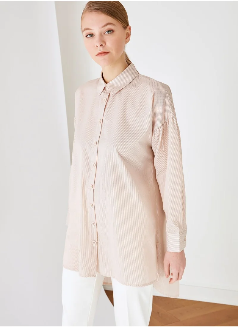 trendyol Button Down Tunic Top