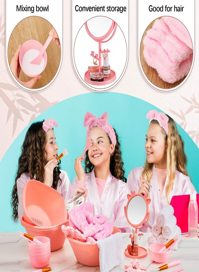 JenPen 6 Set Girls Spa Party Supplies Kids Robes with Accessories Kit Spa Set Party Favors for Spa Party Wedding Birthday(Size 14) - Image 4