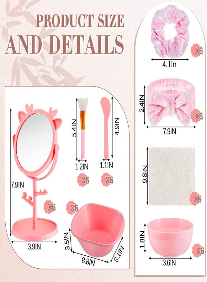 JenPen 6 Set Girls Spa Party Supplies Kids Robes with Accessories Kit Spa Set Party Favors for Spa Party Wedding Birthday(Size 14) - Image 3