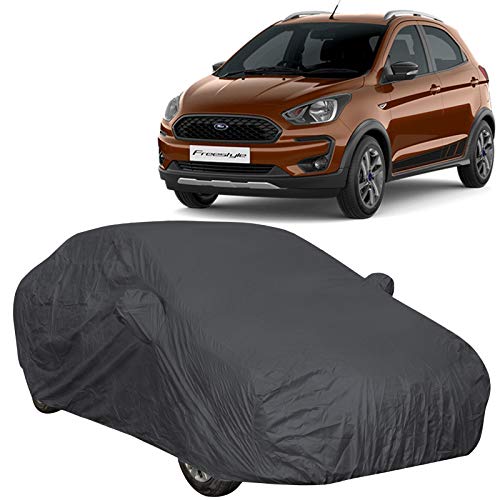The Autostory 190 Taffeta Water Resistant Car Body Cover Compatible with Ford Freestyle with Mirror Pockets (Grey/Navy Blue) - Image 1