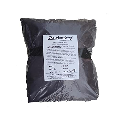 The Autostory 190 Taffeta Water Resistant Car Body Cover Compatible with Ford Freestyle with Mirror Pockets (Grey/Navy Blue) - Image 5