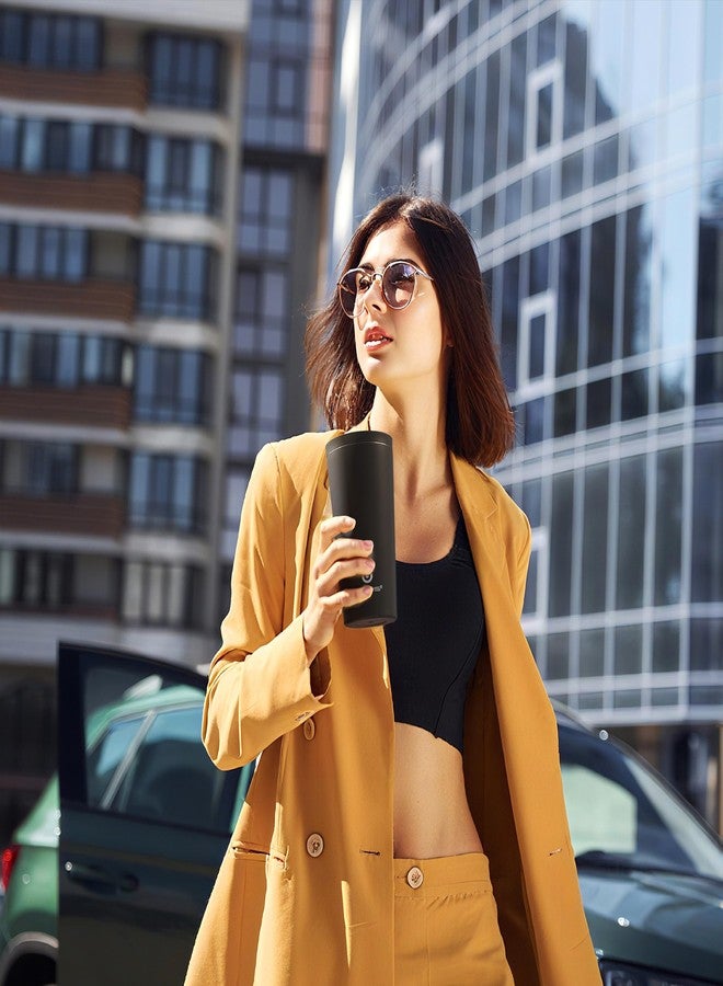 Ideus 17 oz Travel Coffee Mug, Double Wall Vacuum Stainless Steel Insulated Coffee Tumbler With Lid, Splash-Proof & Cup Holder Friendly, Keeps Drinks Hot/Cold, Dishwasher Safe, Black - Image 2