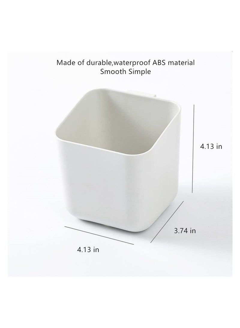 KASTWAVE حامل فرشاة أسنان مثبت على الجدار، عبوة 2 حامل فرشاة أسنان ذاتية اللصق مثبت على الجدار لفرشاة الأسنان الكهربائية، معجون الأسنان، ماكينة الحلاقة (أبيض) - Image 2