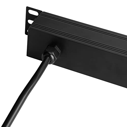 BTU Power Strip Surge Protector Rack-Mount PDU, 8 Right Angle Outlets Wide-Spaced, Mountable Power Strip Heavy Duty for Server Racks, Commercial, 300J,ETL (Black 6FT) - Image 5