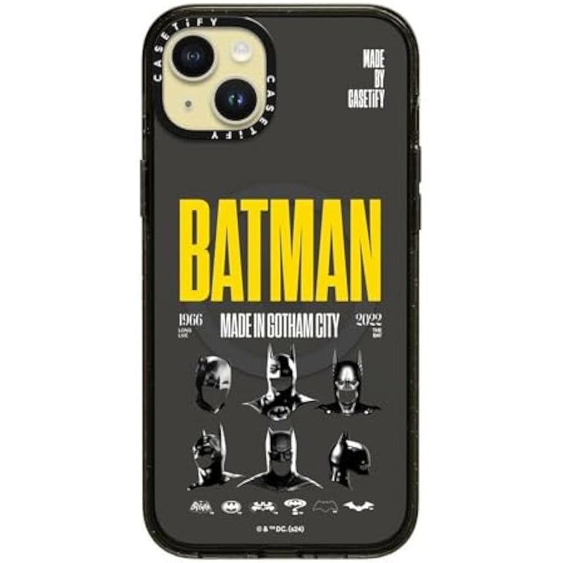 Casetify Impact iPhone 15 Plus Case 【Batman Co-Lab / 4X Military Grade Drop Tested / 8.2ft Drop Protection/Compatible with Magsafe】 - Made in Gotham City - Clear Black - Image 2