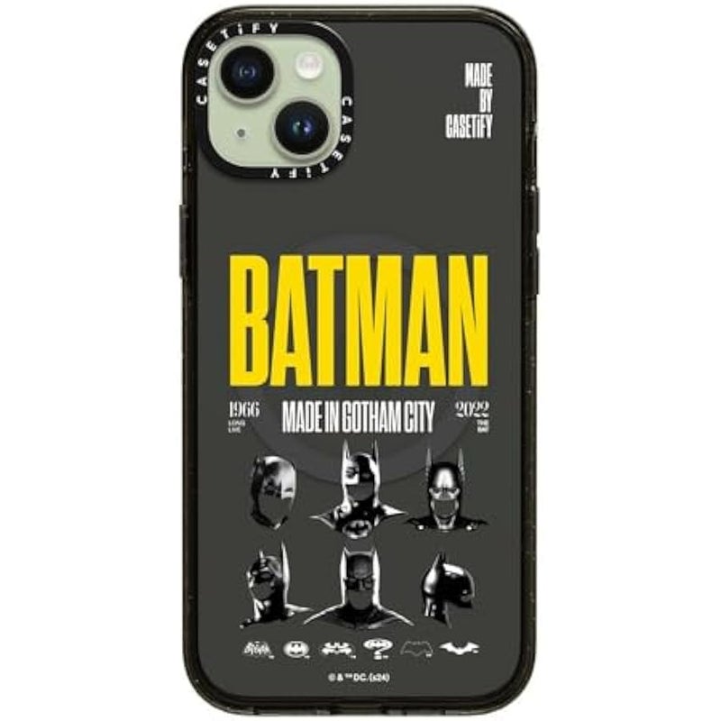 Casetify Impact iPhone 15 Plus Case 【Batman Co-Lab / 4X Military Grade Drop Tested / 8.2ft Drop Protection/Compatible with Magsafe】 - Made in Gotham City - Clear Black - Image 3