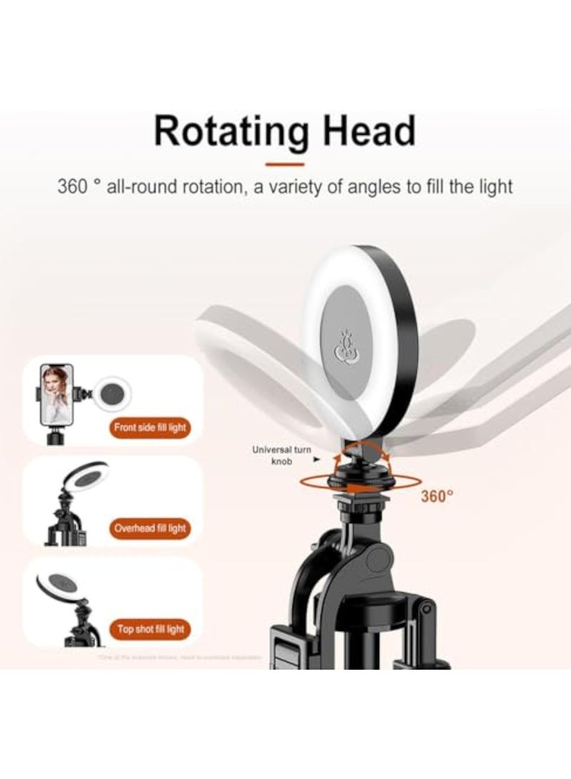 erorex Clip on Ring Light, LED Rechargeable Selfie Fill Light, Portable Selfie Ring Light with 3 Adjustable Light Modes, for Phone, iPad, Camera, Laptop, 360° Rotation Phone Light for Selfie, Makeup - Image 2