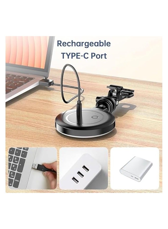 erorex Clip on Ring Light, LED Rechargeable Selfie Fill Light, Portable Selfie Ring Light with 3 Adjustable Light Modes, for Phone, iPad, Camera, Laptop, 360° Rotation Phone Light for Selfie, Makeup - Image 5