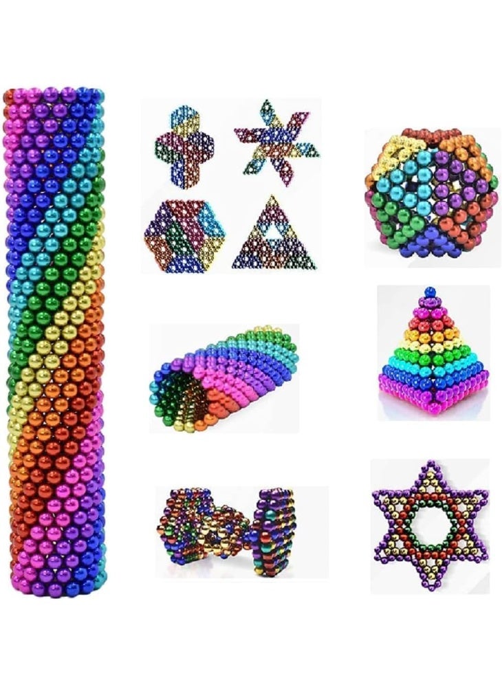 YelaJoy 8 Colour 216-Piece 3D Magnetic Building Blocks, Early Childhood & Educational Building Toys, Magnetic Educational Toys Creative Magnetic Ball Puzzle Cube Set - Image 2