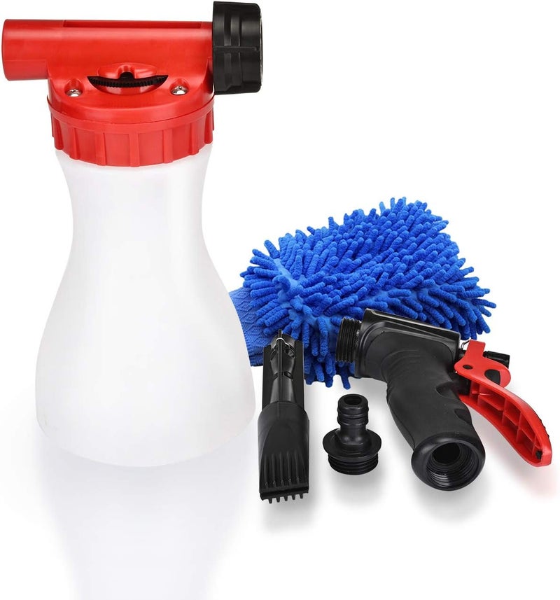 Juqiboom Car Foam Gun, - Adjustable Ratio Dial Car Snow Soap Gun Fit Low Water Pressure Universal Standard Garden Hose, Blaster Car Washer Sprayer for Home Garden Use - Image 5