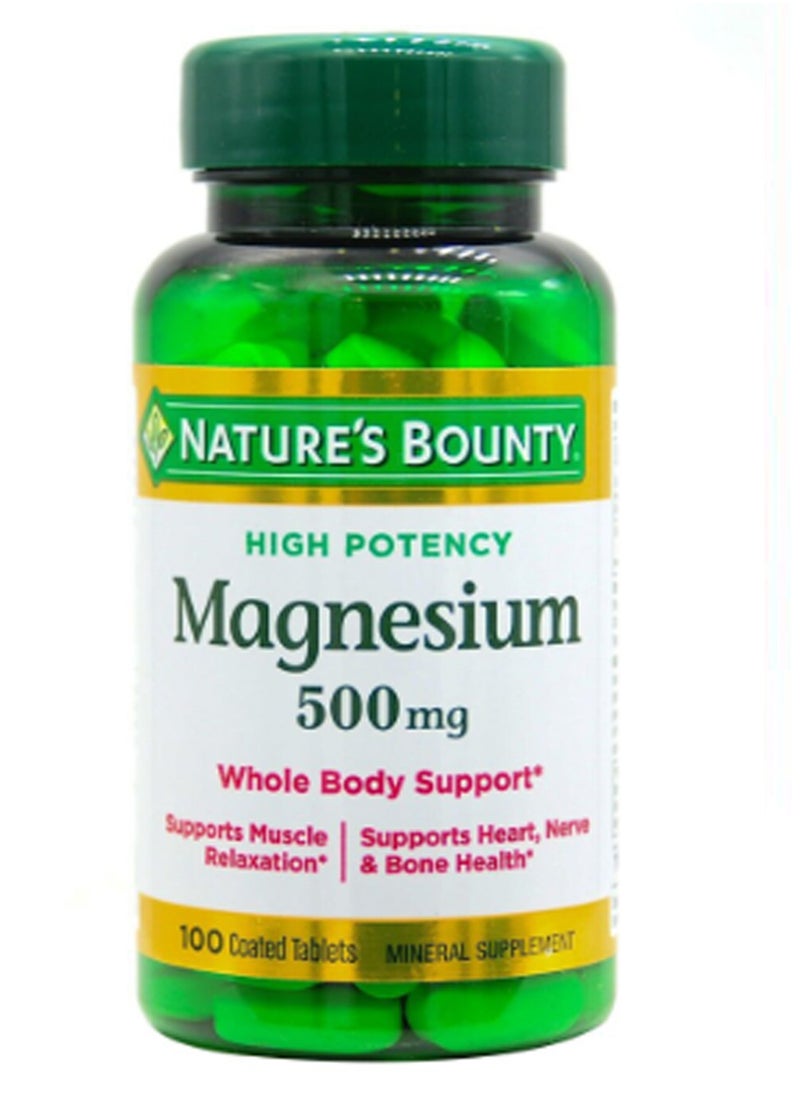 NATURE'S BOUNTY - Magnesium 500Mg - 100 Tablets - Image 1
