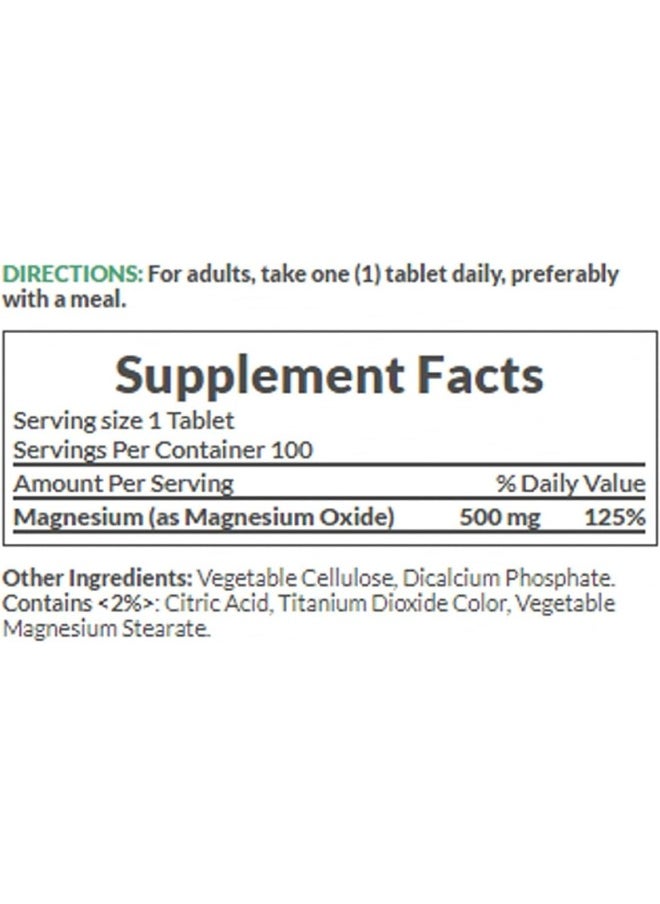 NATURE'S BOUNTY - Magnesium 500Mg - 100 Tablets - Image 1