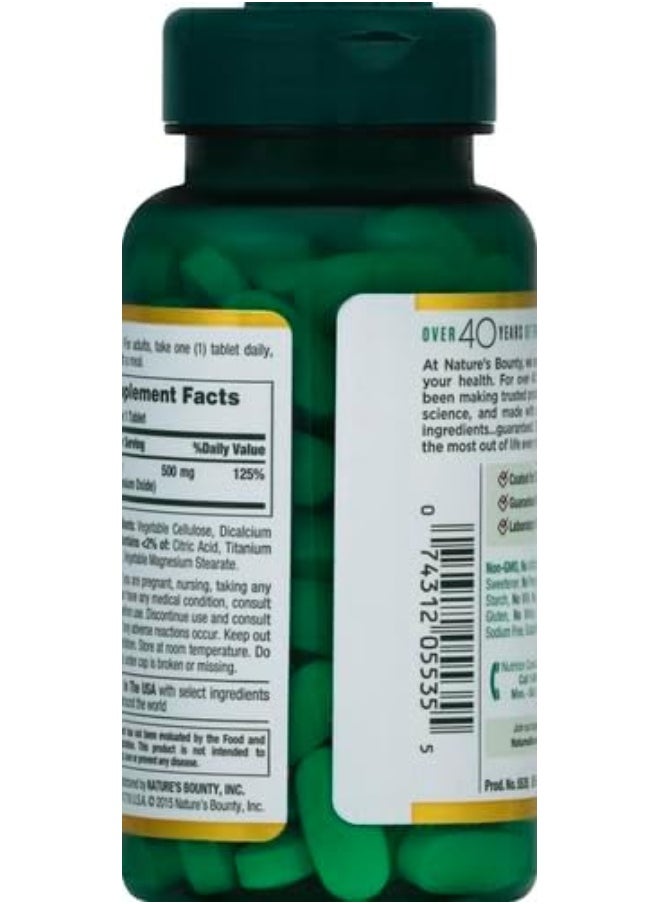 NATURE'S BOUNTY - Magnesium 500Mg - 100 Tablets - Image 1