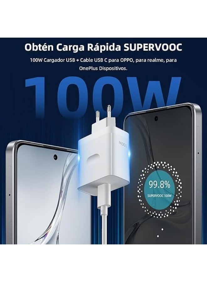 شاحن فائق السرعة بقوة 100 واط مع كابل محول USB-A إلى Type-C بطول 1 متر - Image 5