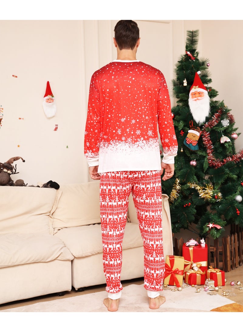 TAPIT Christmas Family Matching Pajamas Classical Nightwear Sleepwear Sets Long Sleeve Pjs for for Adults Kids and Baby Holiday Xmas Sleepwear Set (Men) - Image 3