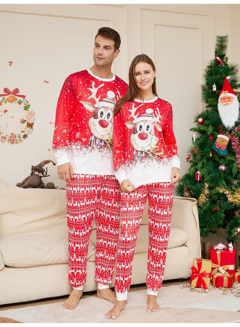 TAPIT Christmas Family Matching Pajamas Classical Nightwear Sleepwear Sets Long Sleeve Pjs for for Adults Kids and Baby Holiday Xmas Sleepwear Set (Men) - Image 5
