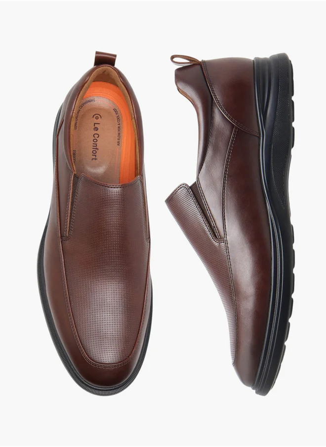 لو كونفورت Textured Slip-On Loafers