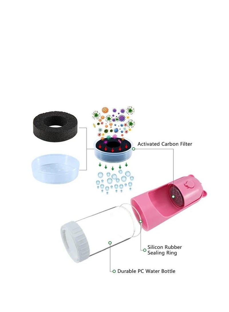 Portable Water Bottle For Dogs - Leakproof Retractable Puppy Dispenser Lightweight Pet Bowl Outdoor Walking  Hiking Travel Food Grade Plastic BPA Free (220ml) - Image 4